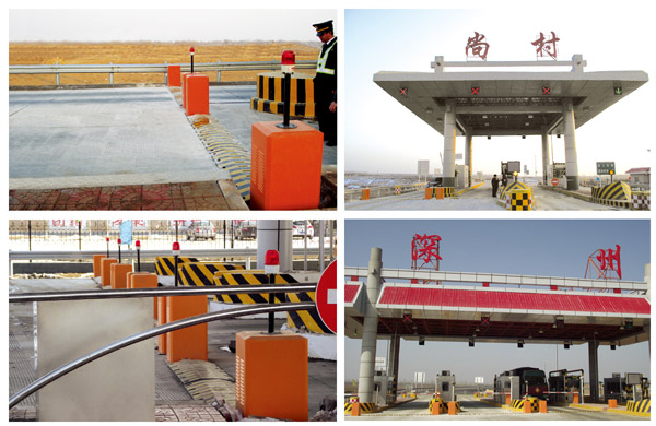 无棣县减速坡式闯岗自动扎胎器应用